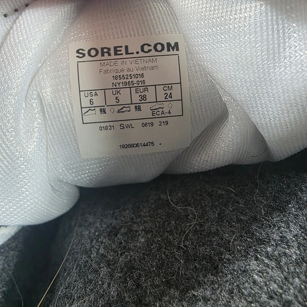 Sorel Kids Black Puffer Snow Winter Boots‎ Waterproof Insulated Drawstring Size